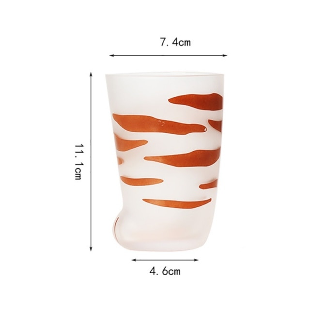Brown Wavy Stripes 300ml 3D Cat Paw Cup