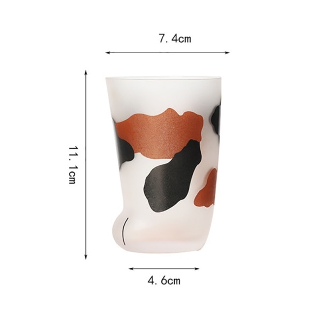 Brown and Black Abstract 300ml 3D Cat Paw Cup