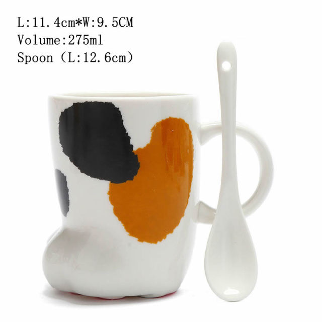 Calico 3D Cat Paw Cup with Spoon
