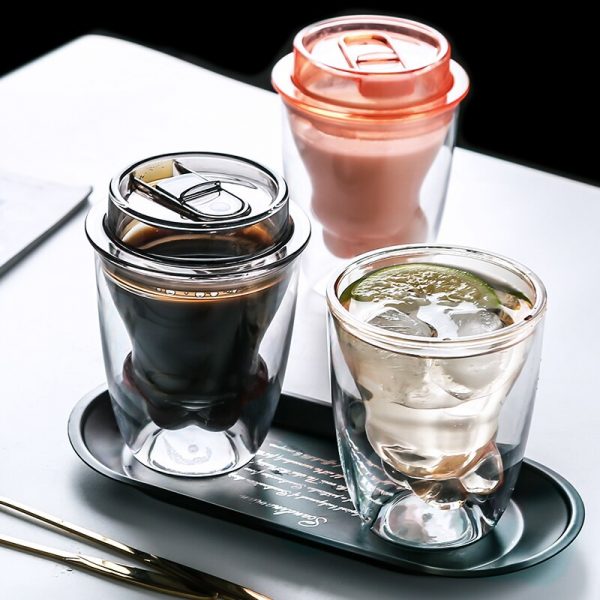 240ml Double Cat Paw Cups with Lid Double Insulated Leak proof Cup Chirldren Milk Cup Portable 1 - Cat Paw Cup