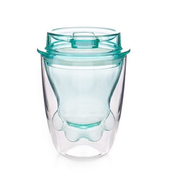 240ml Double Cat Paw Cups with Lid Double Insulated Leak proof Cup Chirldren Milk Cup - Cat Paw Cup