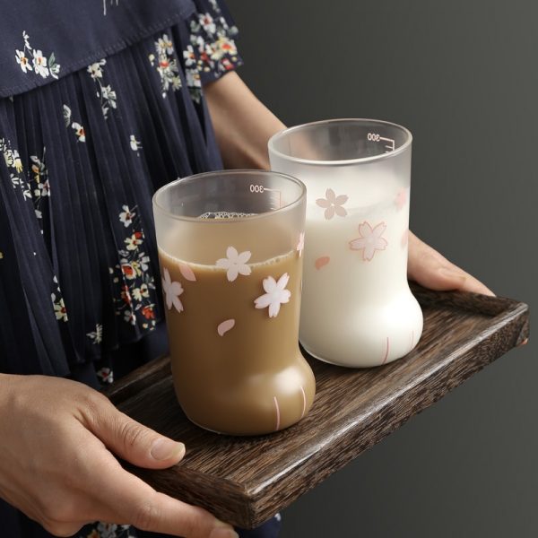 Creative Cartoon with Scale Juice Cat s Paw Water Cup Milk Glass Cat Leg Glass Household - Cat Paw Cup