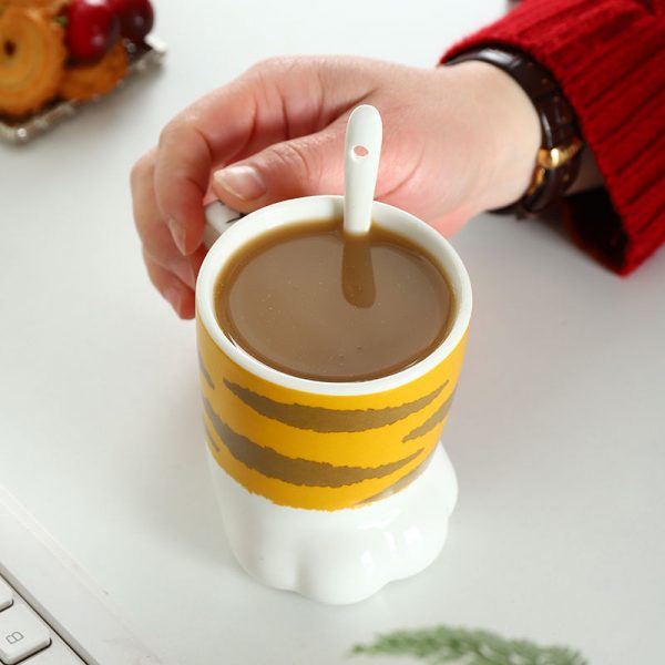 Free Shipping Mug Coffee Cup Stereo CAT S Paw Cup Ceramic Breakfast Cup Cute GIRL S 5 - Cat Paw Cup