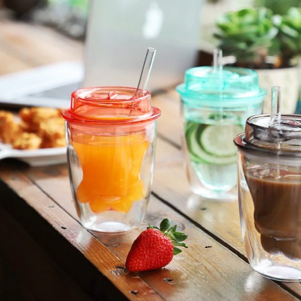 Ins Cat Claw Paw Straw Cup Double Tritan Coffee Mug Cartoon Cute Cat Milk Juice Cup 4 - Cat Paw Cup